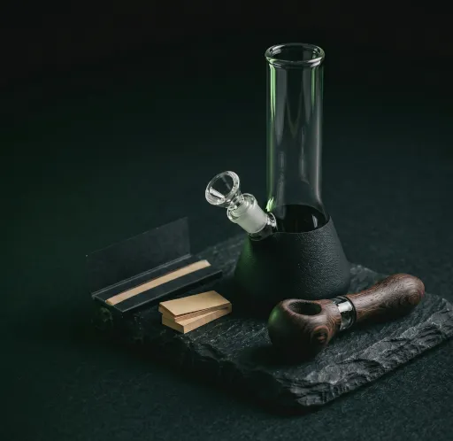 Cannabis accessories such as bongs, pipes and rolling papers at a Toronto dispensary